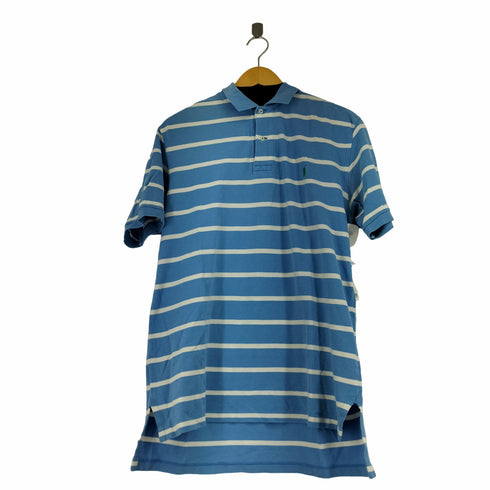 ポロバイラルフローレン Polo by RALPH LAUREN スリランカ製 マリンボーダー ポロシャツ メンズ JPN:L