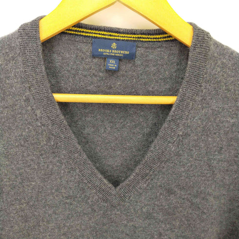 ブルックスブラザーズ BROOKS BROTHERS Vネックウールニットセーター メンズ XXL