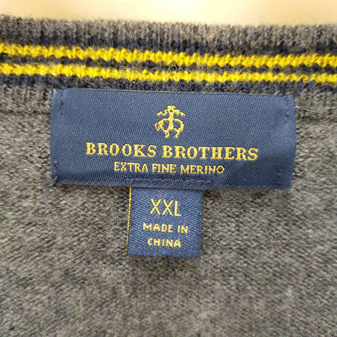 ブルックスブラザーズ BROOKS BROTHERS Vネックウールニットセーター メンズ XXL