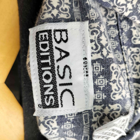 ベーシックエディションズ BASIC EDITIONS 小紋柄 半袖レギュラーカラーシャツ メンズ XL