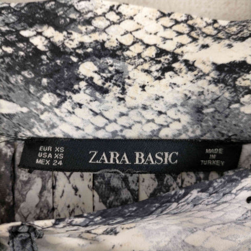 ザラ ZARA パイソン柄プリーツフレアスカート レディース JPN:XS