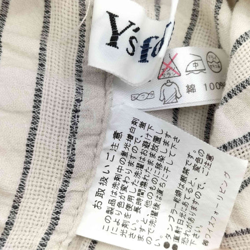ワイズフォーリビング Ys for living ストライ柄 メッシュ 5分丈パンツ レディース