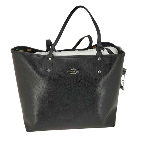 コーチ COACH 花柄 リバーシブル ポーチ付 レザー トートバッグ レディース