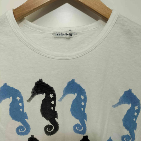 ワイズフォーリビング Ys for living 片面プリント S/S TEE 半袖Tシャツ タツノオトシゴ レディース