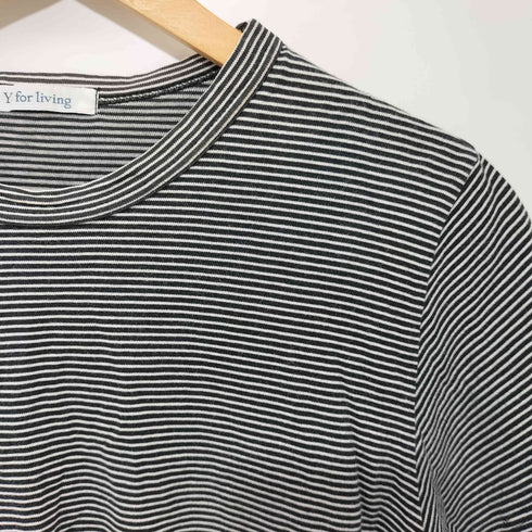 ワイズフォーリビング Ys for living ボーダー柄 S/S TEE 半袖Tシャツ レディース