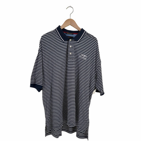 トミーヒルフィガーゴルフ TOMMY HILFIGER GOLF ワンポイント刺繍 ボーダーポロシャツ メンズ import:XL