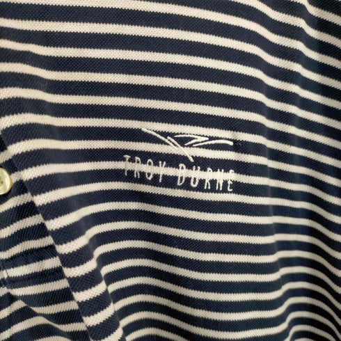 トミーヒルフィガーゴルフ TOMMY HILFIGER GOLF ワンポイント刺繍 ボーダーポロシャツ メンズ import:XL