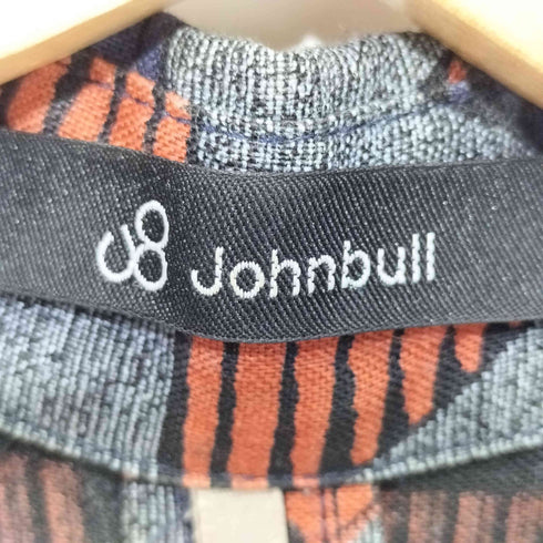 ジョンブル Johnbull 総柄リネン半袖シャツ メンズ M