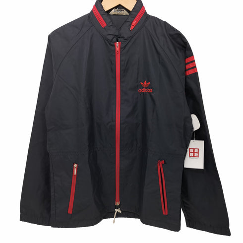 アディダスオリジナルス adidas Originals 80-90sデサント製 フロントトレフォイルロゴ 裾ドローコード ジップアップジャケット メンズ S
