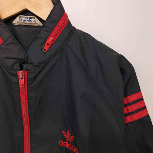 アディダスオリジナルス adidas Originals 80-90sデサント製 フロントトレフォイルロゴ 裾ドローコード ジップアップジャケット メンズ S