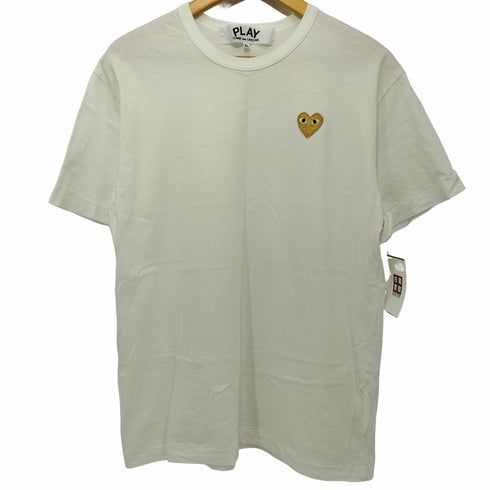 プレイコムデギャルソン PLAY COMME des GARCONS ゴールド・ハートワッペン・Tシャツ メンズ JPN:XL