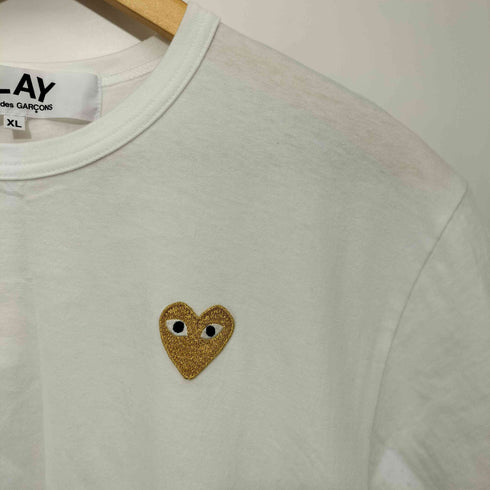 プレイコムデギャルソン PLAY COMME des GARCONS ゴールド・ハートワッペン・Tシャツ メンズ JPN:XL