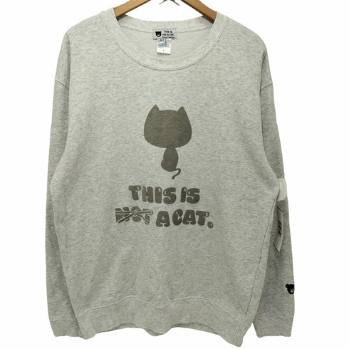 THIS IS NOT A CAT. 動物プリントクルーネックスウェット 霜降り レディース JPN:1