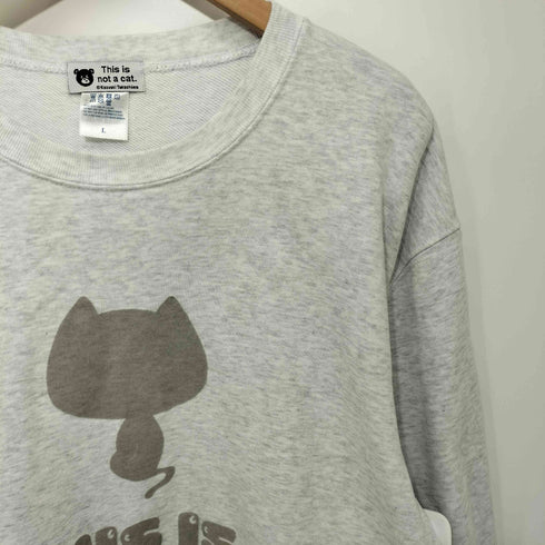 THIS IS NOT A CAT. 動物プリントクルーネックスウェット 霜降り レディース JPN:1