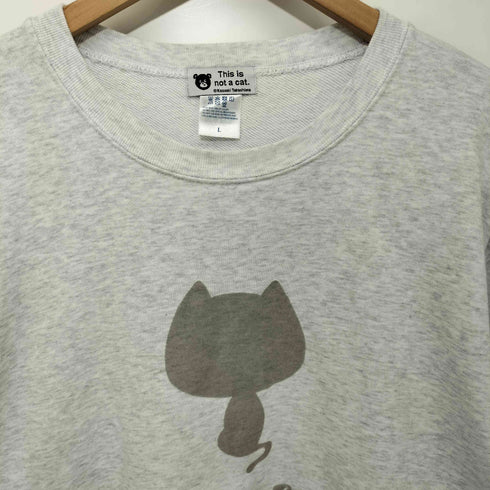 THIS IS NOT A CAT. 動物プリントクルーネックスウェット 霜降り レディース JPN:1
