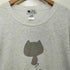 THIS IS NOT A CAT. 動物プリントクルーネックスウェット 霜降り レディース JPN:1
