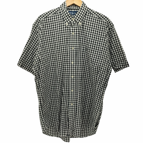 ラルフローレン RALPH LAUREN BLAKE オーバ-サイズギンガムチェックBD半袖シャツ メンズ M