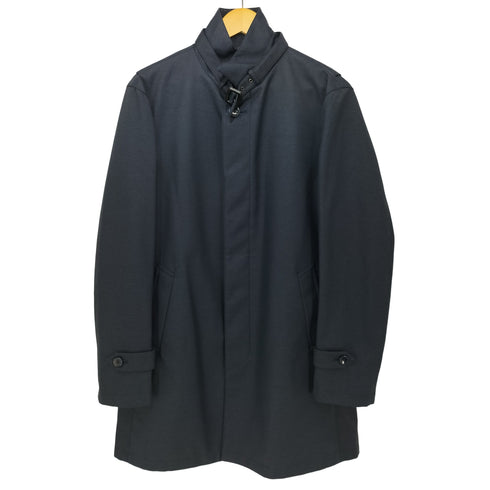 ブラック オン テットオム black on TETE HOMME ボンディング加工 比翼ボタン スタンドカラーコート メンズ LL