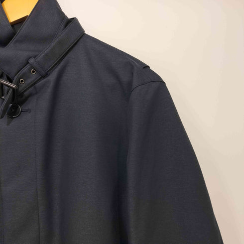 ブラック オン テットオム black on TETE HOMME ボンディング加工 比翼ボタン スタンドカラーコート メンズ LL