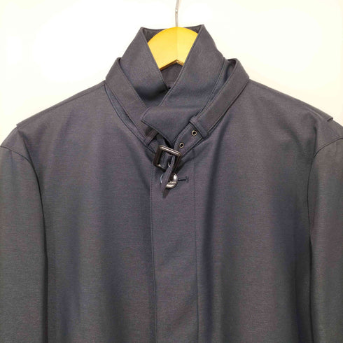 ブラック オン テットオム black on TETE HOMME ボンディング加工 比翼ボタン スタンドカラーコート メンズ LL