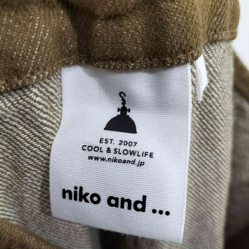 ニコアンド Niko and... デニムオーバーオール ワイドワークサロペット レディース JPN:M