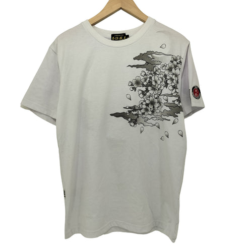 フグタイテン 不倶戴天 天狗刺繍 クルーネック Tシャツ メンズ L