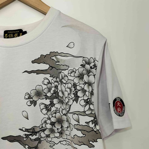 フグタイテン 不倶戴天 天狗刺繍 クルーネック Tシャツ メンズ L