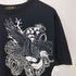 フグタイテン 不倶戴天 縁起物刺繍 クルーネック Tシャツ メンズ L