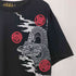 フグタイテン 不倶戴天 和柄刺繍 龍 クルーネック Tシャツ メンズ L