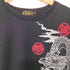 フグタイテン 不倶戴天 和柄刺繍 龍 クルーネック Tシャツ メンズ L