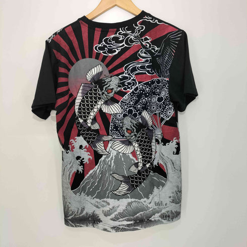 フグタイテン 不倶戴天 鯉刺繍 クルーネック Tシャツ メンズ L
