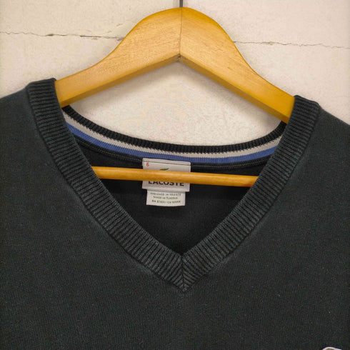 ラコステ LACOSTE ロゴ刺繍Vネックニット メンズ