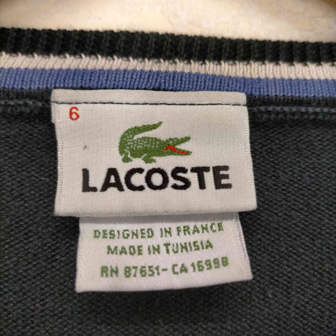 ラコステ LACOSTE ロゴ刺繍Vネックニット メンズ
