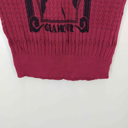 ヒステリックグラマー HYSTERIC GLAMOUR セクシーガールプリントノースリーブニット レディース F