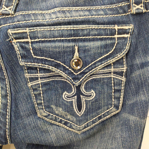 rock revival クラッシュ加工デニムパンツ レディース 28