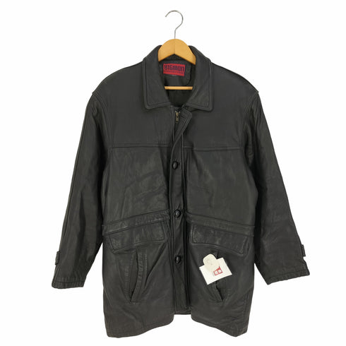 BIGMAN 肩パッド レザージャケット ハーフコート メンズ