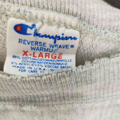 チャンピオン Champion 80s USA製 トリコタグ REVERSE WEAVE 3段ラバープリント カレッジ メンズ import:XL
