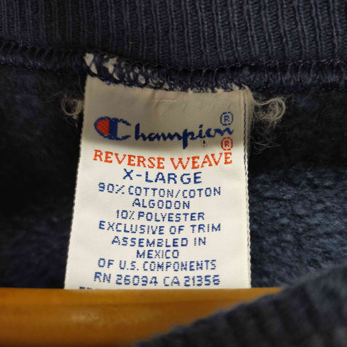 チャンピオン Champion 90s メキシコ製 刺繍タグ REVERSE WEAVE ラバープリント カレッジ メンズ import:XL