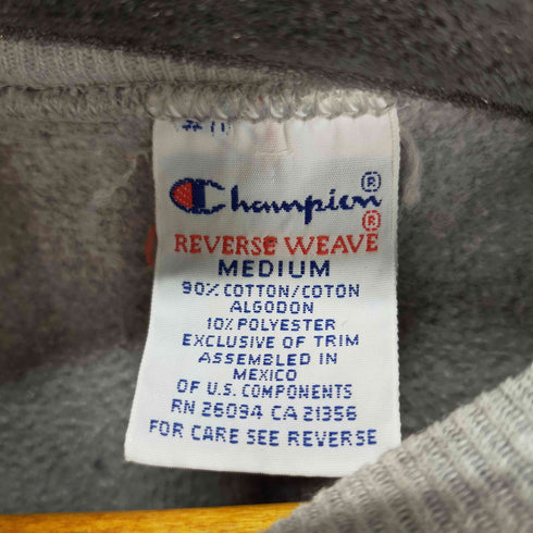 チャンピオン Champion 90s メキシコ製 刺繍タグ REVERSE WEAVE ラバープリント カレッジ メンズ import:M