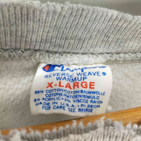 チャンピオン Champion 80s USA製 トリコタグ REVERSE WEAVE 2段ラバープリント カレッジ メンズ import:XL