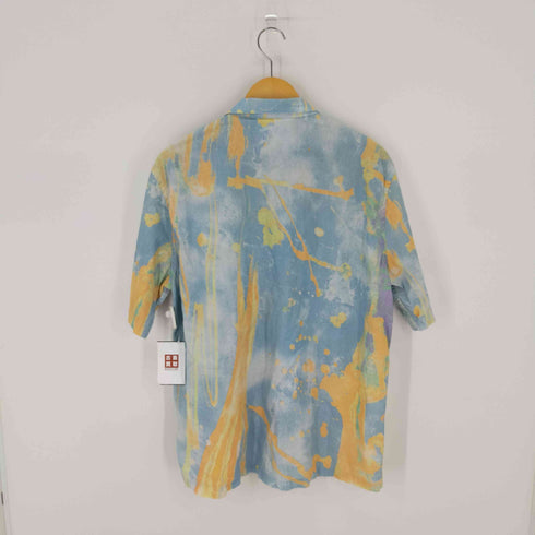 ザラ ZARA リネン コットン 開襟シャツ メンズ import:M