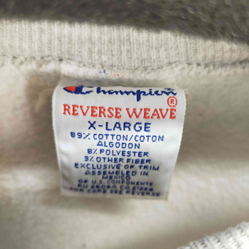 チャンピオン Champion 90s メキシコ製 刺繍タグ REVERSE WEAVE 2段ラバープリント カレッジ メンズ JPN:XL