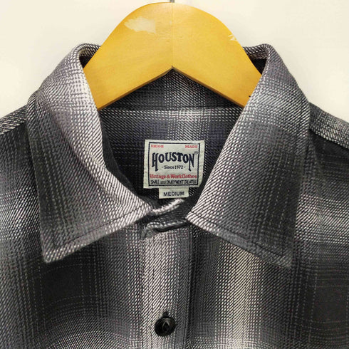 ヒューストン HOUSTON OMBRE CHECK VIYELLA SHIRT オンブレ―チェック ビエラ シャツ メンズ M