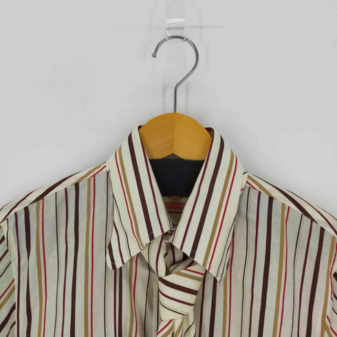 ベンシャーマン Ben Sherman ボウタイ付き L/Sストライプシャツ メンズ import:M