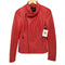 デシグアル Desigual 背面刺繍袖切替変形フェイクレザージャケット Red Faux Leather Biker Jacket レディース 36