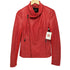 デシグアル Desigual 背面刺繍袖切替変形フェイクレザージャケット Red Faux Leather Biker Jacket レディース 36