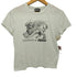 ディーゼル DIESEL Y2K ライオンベネチア ラインストーンTシャツ 首リブクラッシュミニトップス レディース