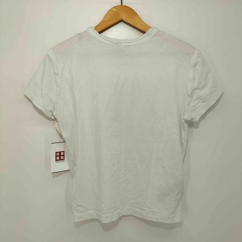 ディーゼル DIESEL Y2K ライオンベネチア ラインストーンTシャツ 首リブクラッシュミニトップス レディース