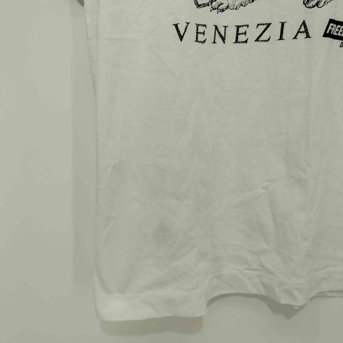 ディーゼル DIESEL Y2K ライオンベネチア ラインストーンTシャツ 首リブクラッシュミニトップス レディース