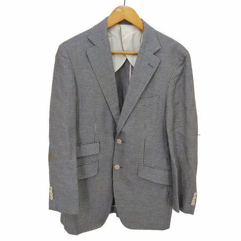 テイジンメンズショップ TEIJIN MEN'S SHOP 千鳥格子2Bリネン混テーラードジャケット メンズ A5